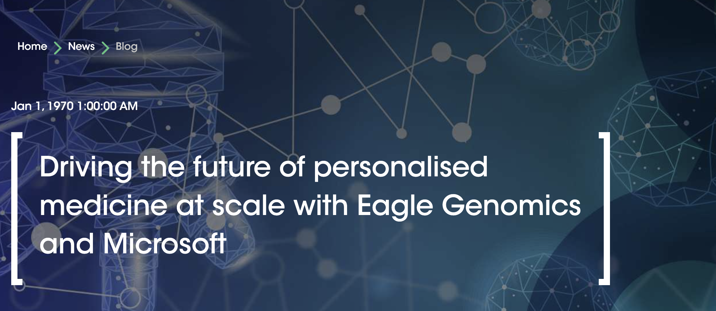 Driving the future of personalised medicine at scale with Eagle ...